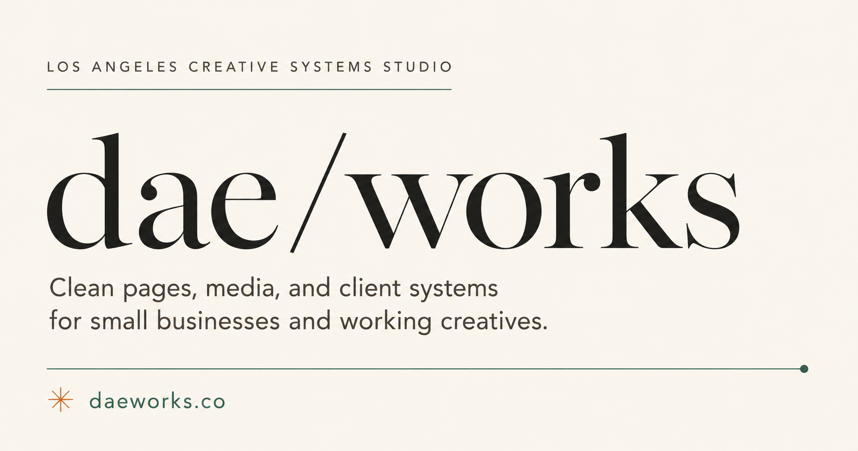 dae/works — Los Angeles creative systems studio